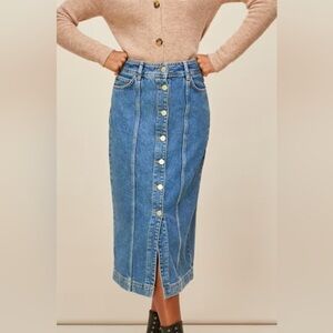 Whistles Button Through Denim Skirt—BEAUTIFUL!!  New With Tags!  Size 4
